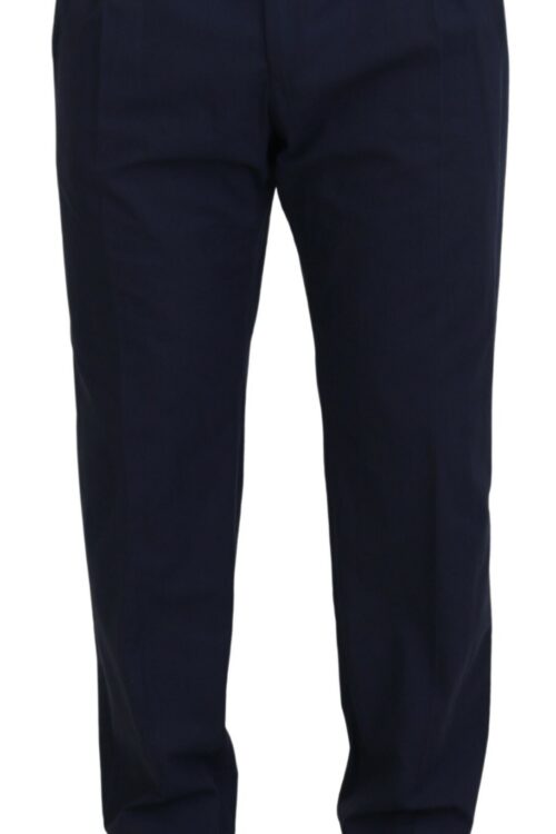 Dolce & Gabbana Elegant Dark Blue Chino Dress Pants