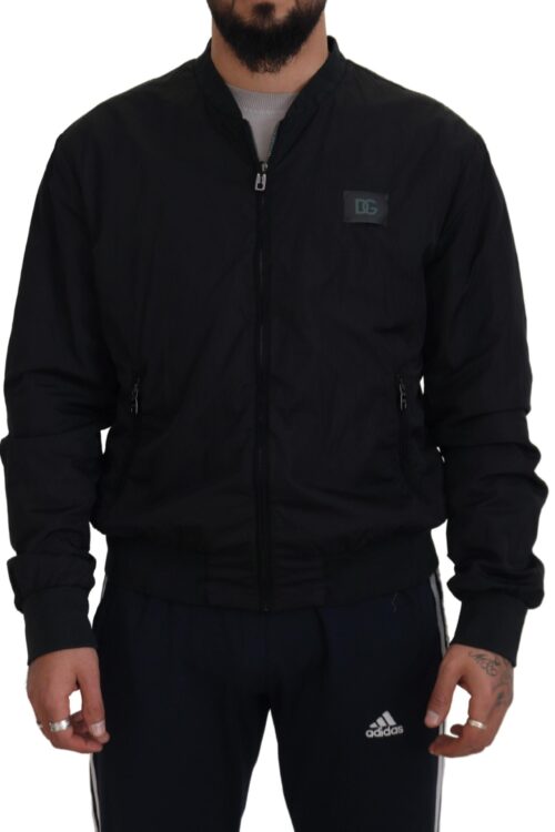 Dolce & Gabbana Elegant Black Bomber Jacket