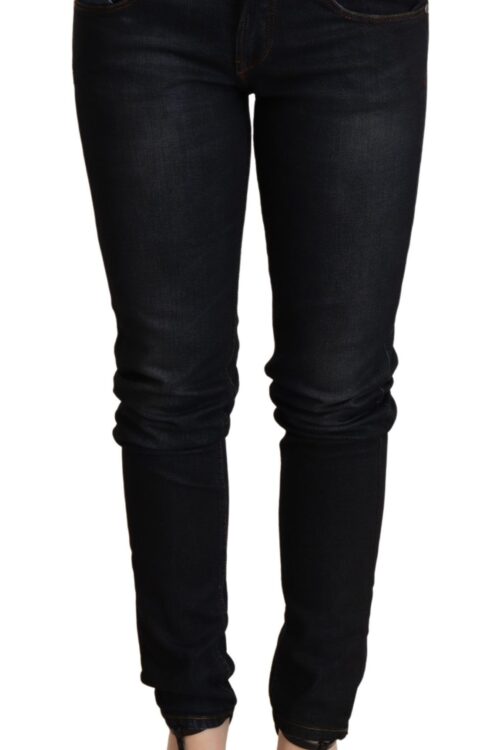 Acht Chic Blue Washed Skinny Low Waist Jeans