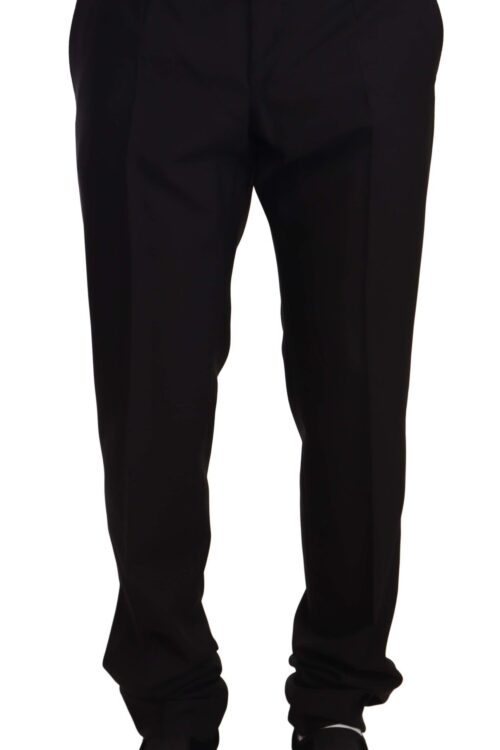 Dolce & Gabbana Elegant Black Skinny Tuxedo Trousers