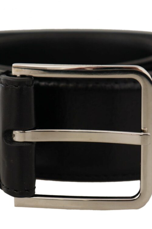 Dolce & Gabbana Elegant Leather Belt with Metal Buckle