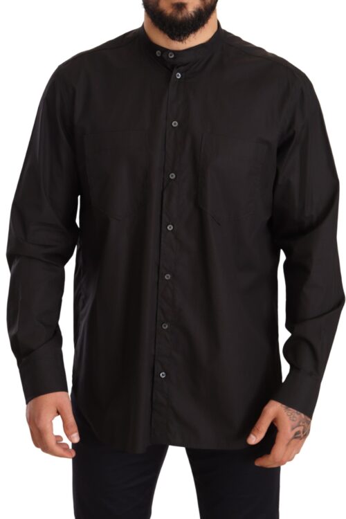Dolce & Gabbana Elegant Black 100% Cotton Men’s Shirt