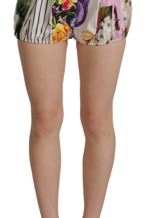 Dolce & Gabbana Multicolor Majolica Floral High-Waist Shorts