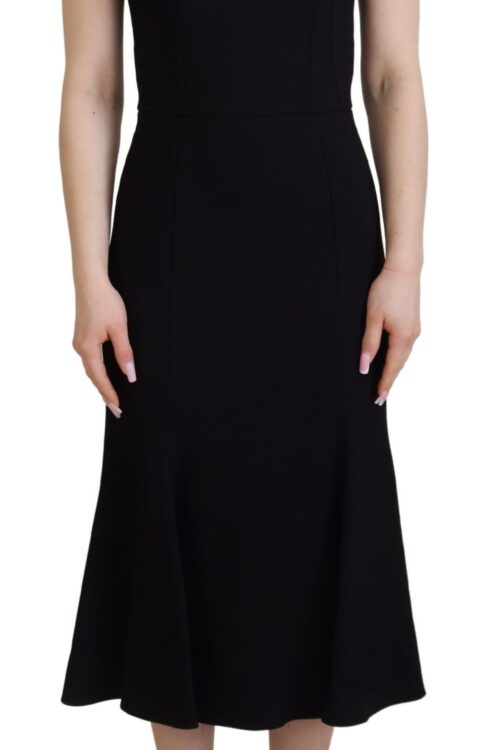 Dolce & Gabbana Elegant Fit and Flare Black Sheath Dress