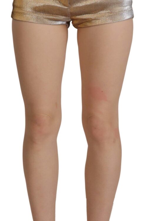 Dolce & Gabbana Gold High Waist Hot Pants Shorts