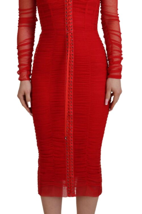 Dolce & Gabbana Elegant Red Bodycon Sheath Dress