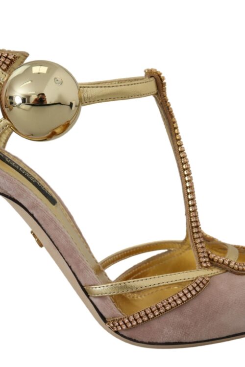 Dolce & Gabbana Elegant Pink Crystal Pumps with High Heels