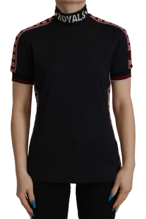 Dolce & Gabbana Elegant Black Turtle Neck Cotton Tee