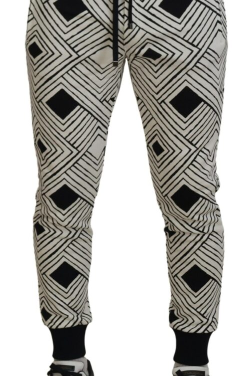 Dolce & Gabbana Elegant Monochrome Sport Sweatpants