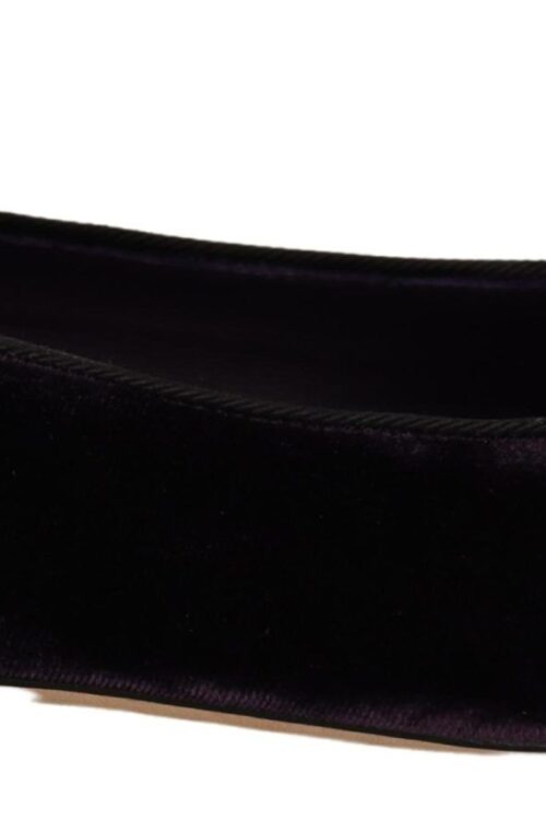 Dolce & Gabbana Chic Purple Velvet Loafers with Heart Detail