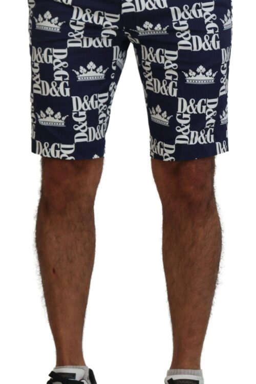 Dolce & Gabbana Casual Crown Print Chinos Shorts