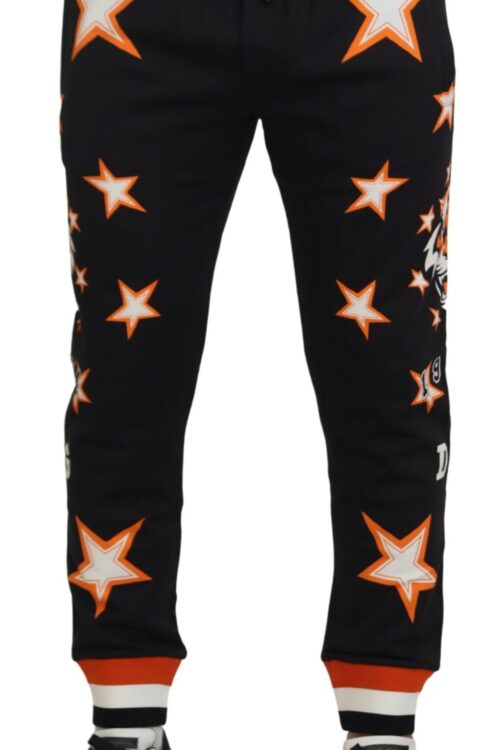 Dolce & Gabbana Elegant Black Star Casual Sweatpants
