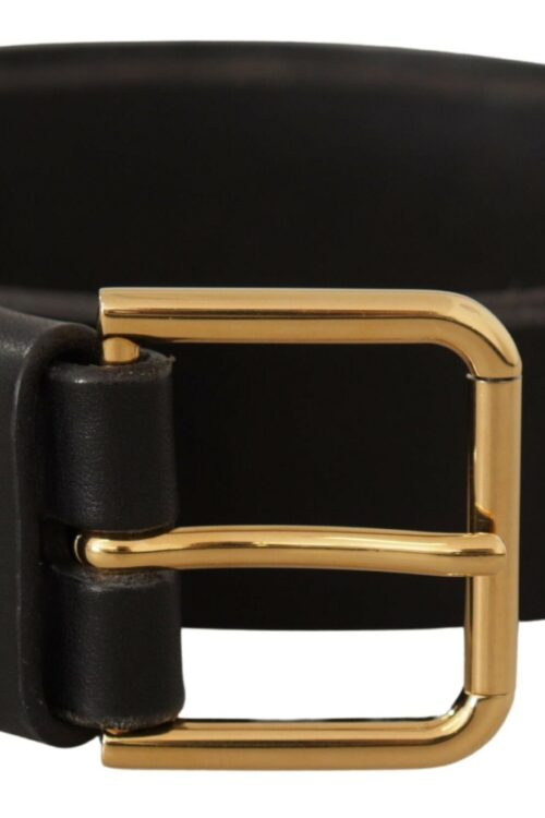 Dolce & Gabbana Elegant Leather Belt with Metal Buckle