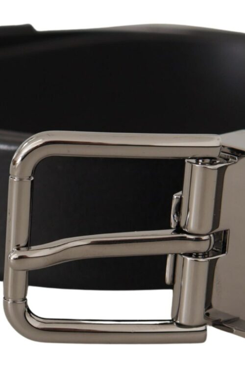 Dolce & Gabbana Elegant Black Leather Belt