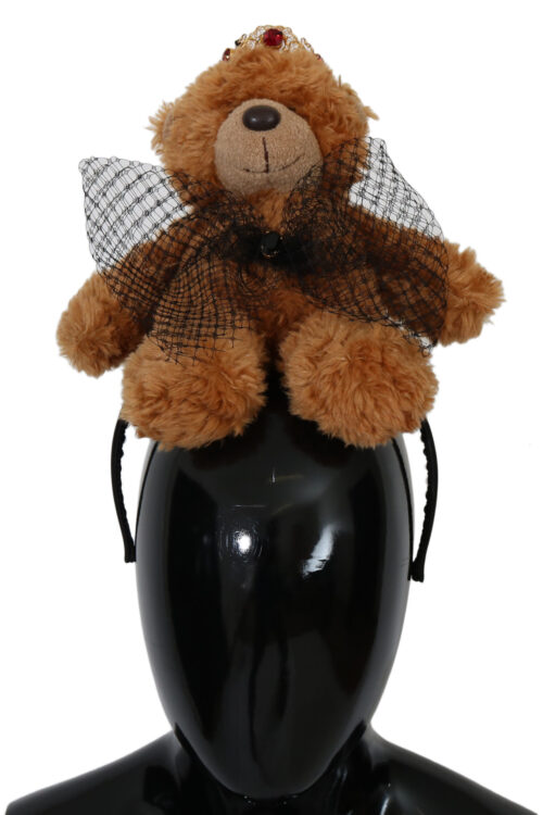 Dolce & Gabbana Teddy Bear Crystal Crown Hair Band
