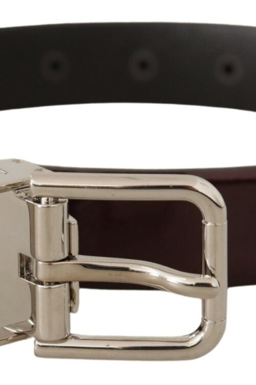 Dolce & Gabbana Elegant Dark Brown Patent Leather Belt