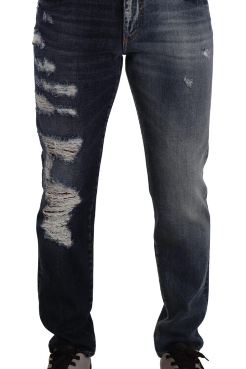 Dolce & Gabbana Chic Tattered Denim Jeans