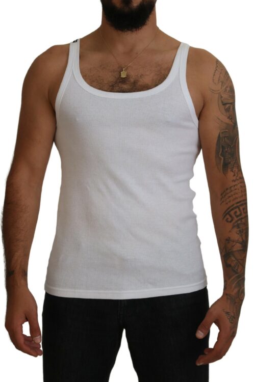 Dolce & Gabbana Elegant White Sleeveless Tank T-Shirt