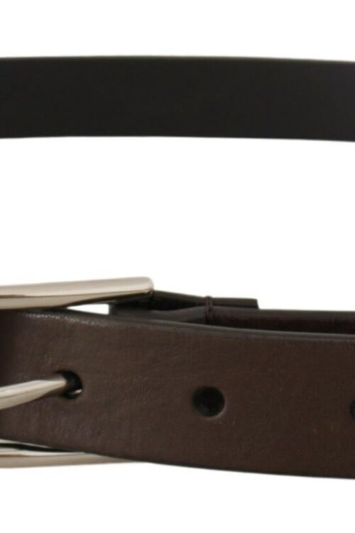 Dolce & Gabbana Elegant Leather Belt with Metal Buckle