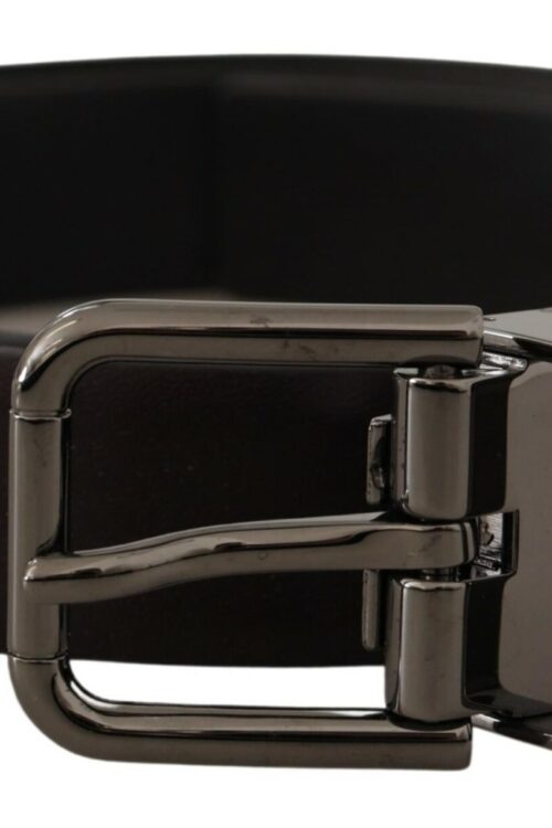 Dolce & Gabbana Elegant Dark Brown Leather Belt