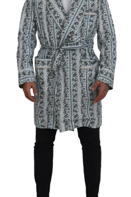 Dolce & Gabbana Elegant Floral Cotton Jacket Robe