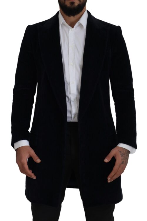Dolce & Gabbana Elegant Black Cotton Long Cardigan Jacket