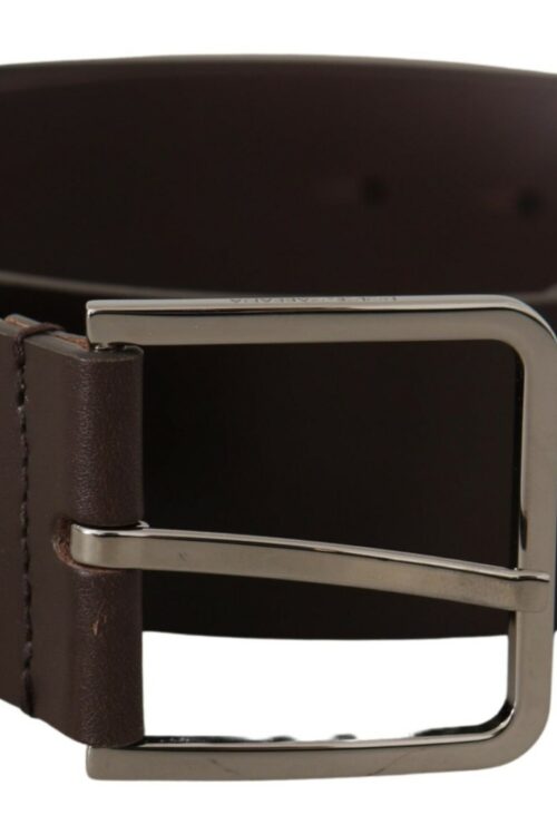 Dolce & Gabbana Elegant Dark Brown Leather Belt