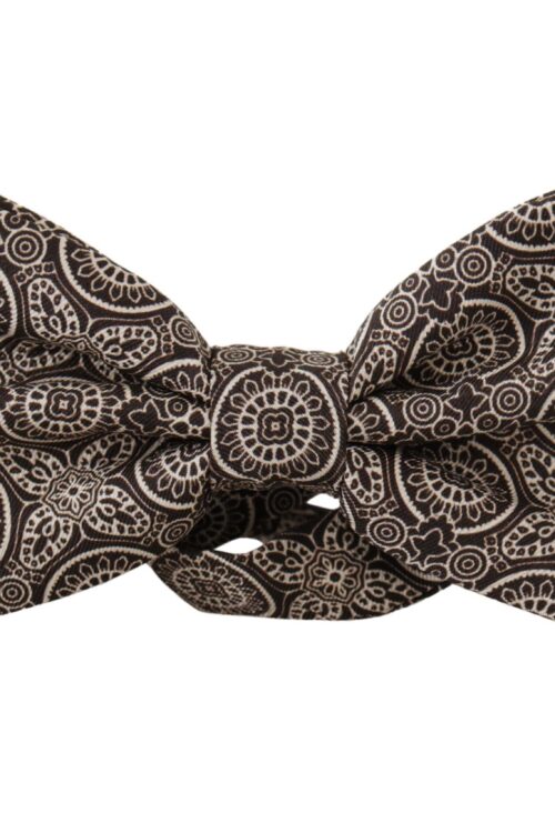 Dolce & Gabbana Elegant Silk Black & White Bow Tie