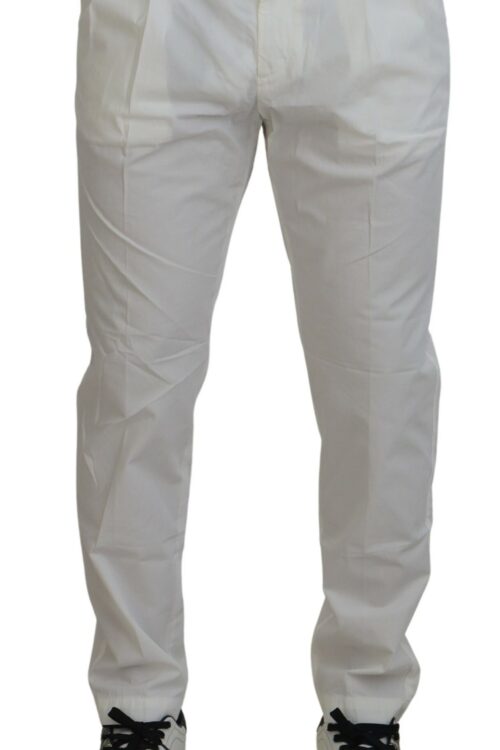 Dolce & Gabbana Elegant White Cotton Chino Pants
