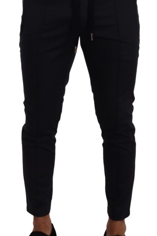 Dolce & Gabbana Elegant Dark Blue Skinny Jogging Pants