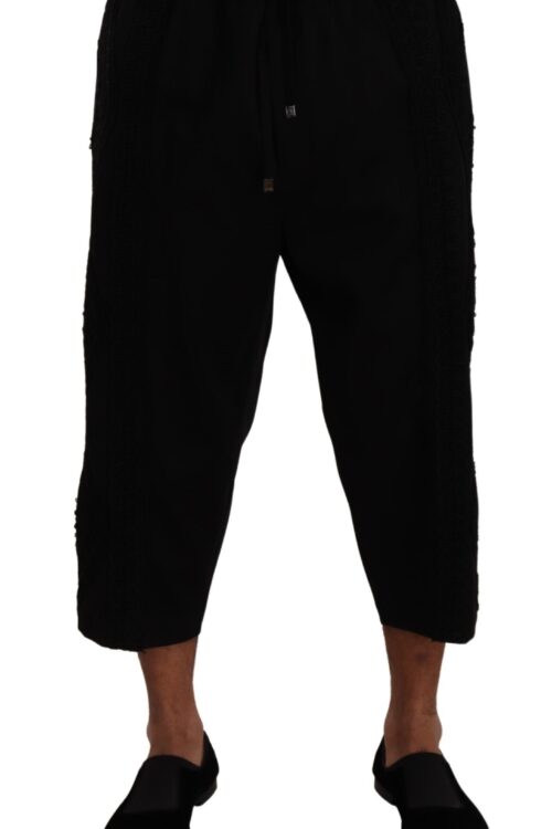 Dolce & Gabbana Elegant Black Cropped Torero Pants