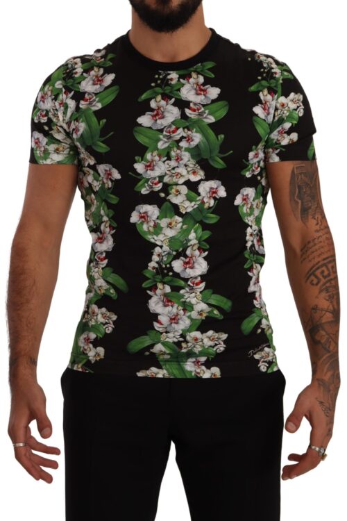 Dolce & Gabbana Elegant Floral Crewneck Tee for Men