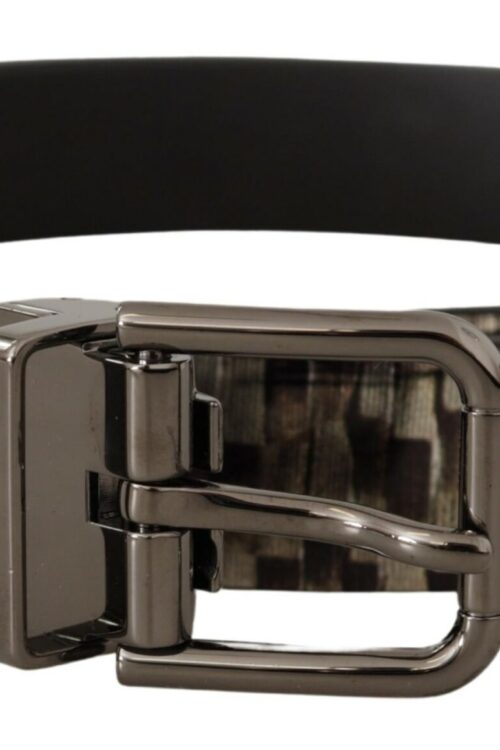 Dolce & Gabbana Elegant Leather Silver Buckle Belt