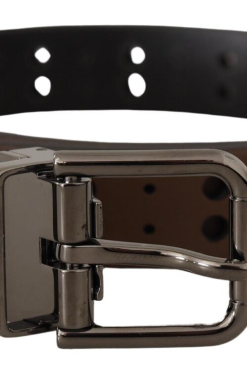 Dolce & Gabbana Elegant Leather Belt with Metal Buckle