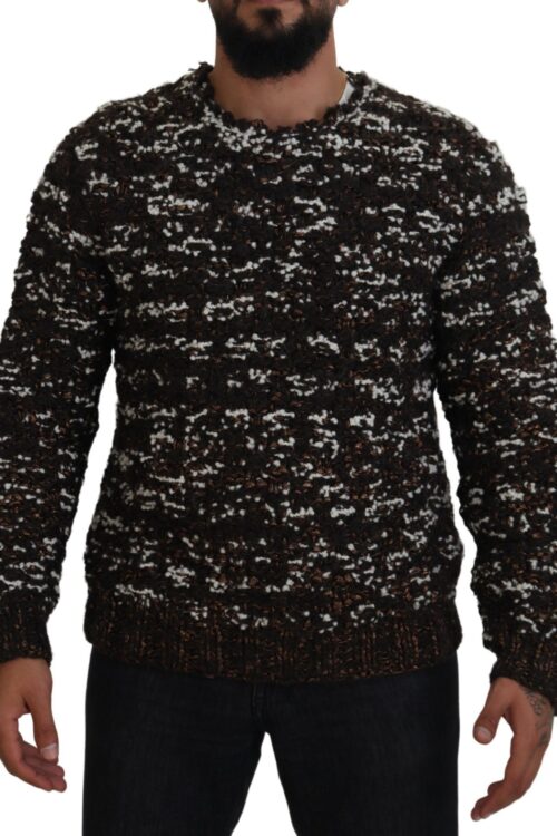 Dolce & Gabbana Elegant Bronze Knit Pullover Sweater