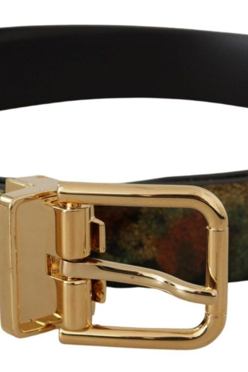 Dolce & Gabbana Elegant Leather Belt with Bronze Buckle