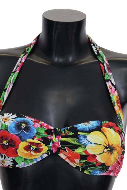 Dolce & Gabbana Floral Elegance High-End Bikini Top