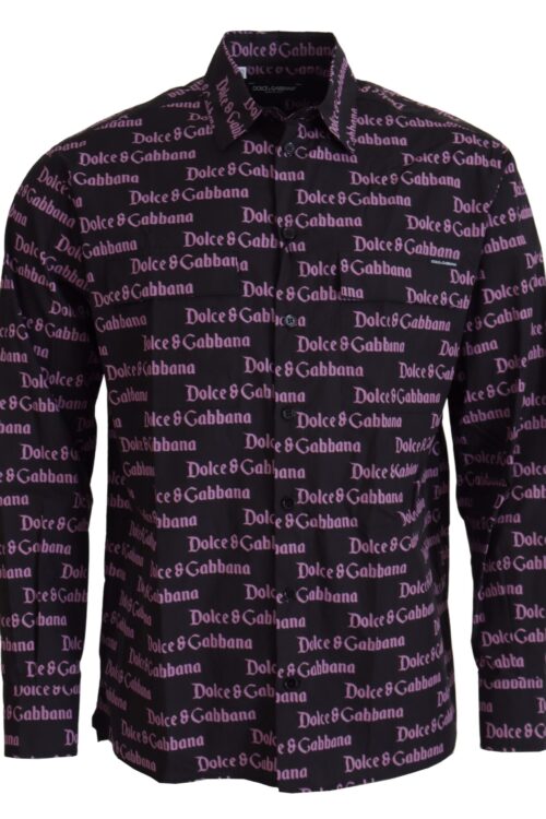 Dolce & Gabbana Elegant Slim Fit Black Dress Shirt