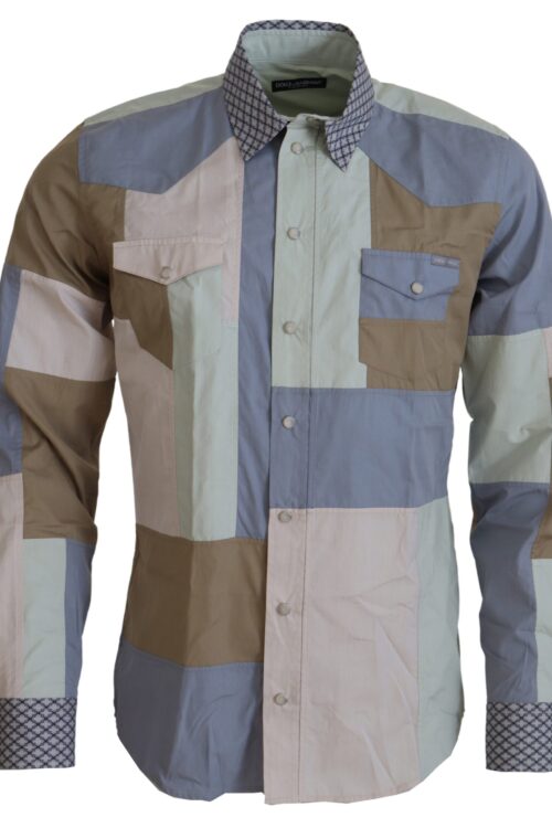 Dolce & Gabbana Multicolor Slim Fit Casual Shirt