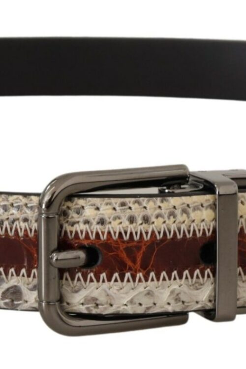 Dolce & Gabbana Multicolor Patchwork Snakeskin Belt
