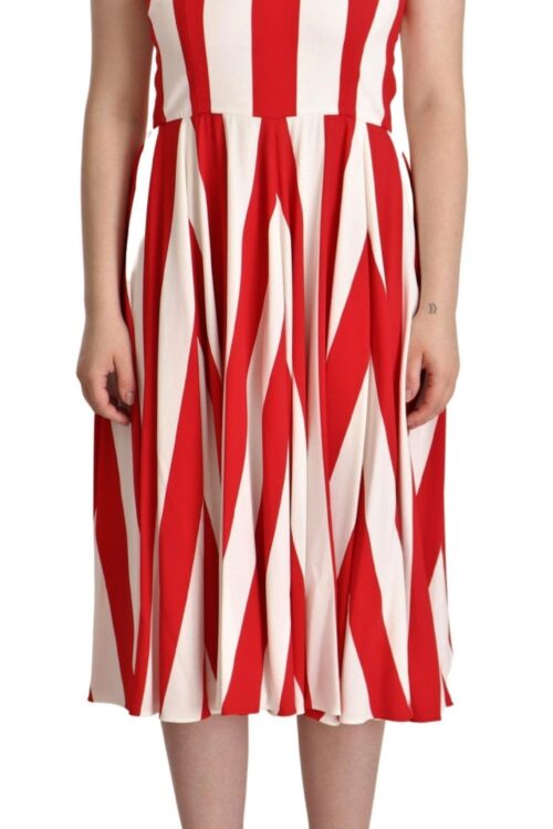 Dolce & Gabbana Elegant A-Line Striped Shift Dress