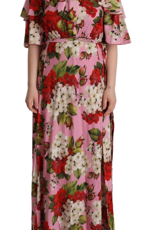 Dolce & Gabbana Enchanting Floral Silk Maxi Dress
