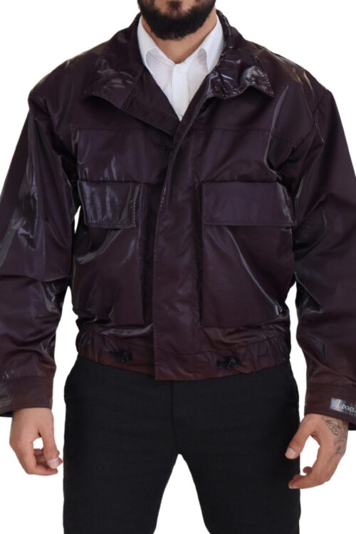 Dolce & Gabbana Elegant Purple Biker Jacket
