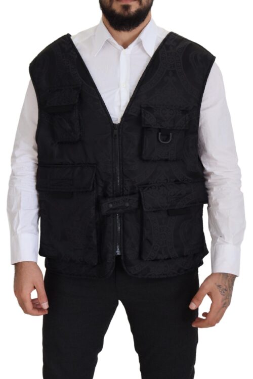 Dolce & Gabbana Elegant Sleeveless Vest Jacket in Black