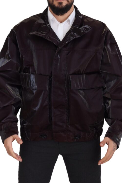 Dolce & Gabbana Elegant Bordeaux Collared Jacket