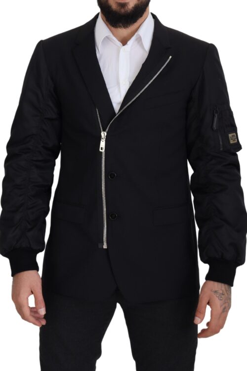 Dolce & Gabbana Elegant Black Virgin Wool Jacket