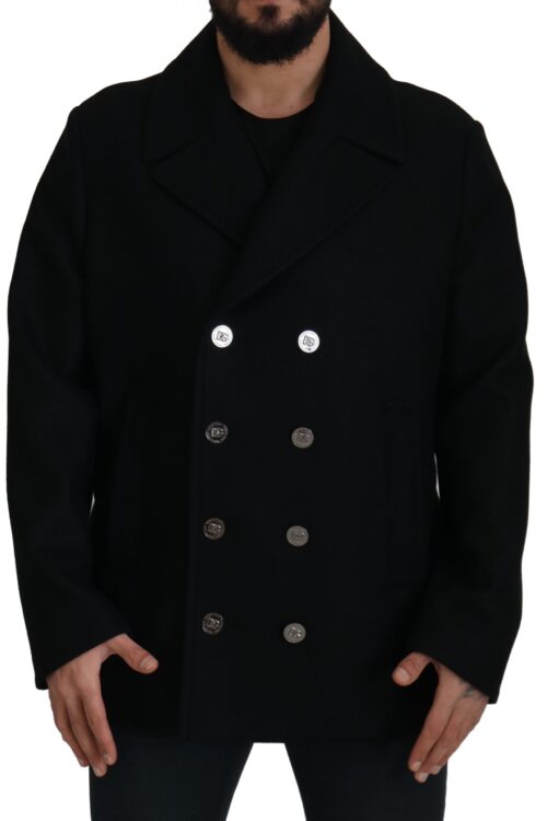 Dolce & Gabbana Elegant Double Breasted Wool Overcoat