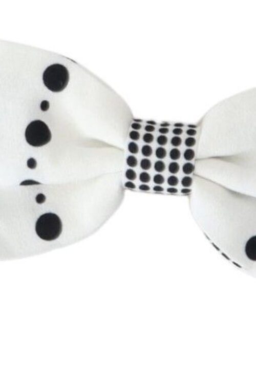 Dolce & Gabbana Elegant White Dotted Silk Bow Tie