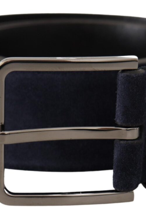Dolce & Gabbana Navy Elegance Velvet Leather Belt