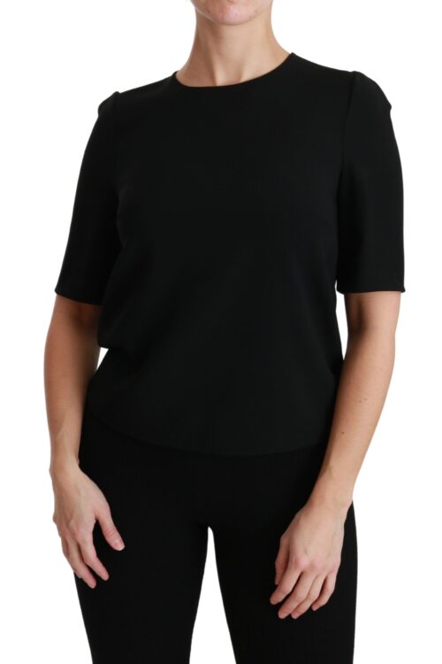 Dolce & Gabbana Elegant Black Stretch Blouse Top